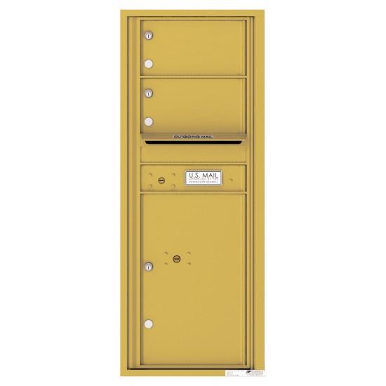 Load image into Gallery viewer, 4C12S-02 - 2 Oversized Tenant Doors with 1 Parcel Locker and Outgoing Mail Compartment - 4C Wall Mount 12-High Mailboxes