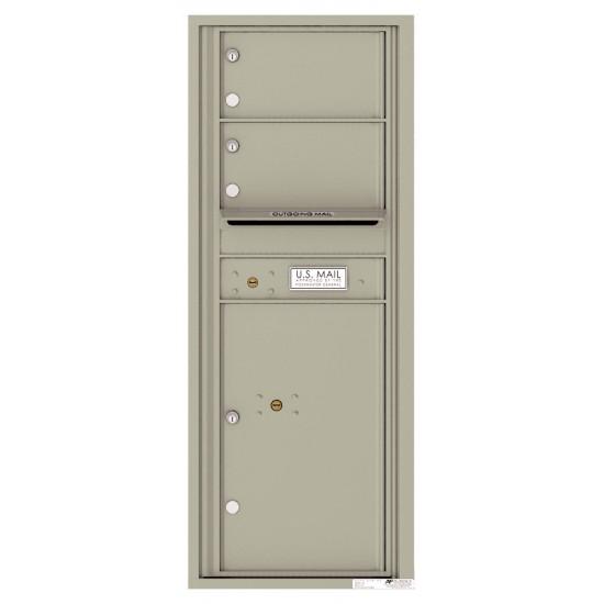 Load image into Gallery viewer, 4C12S-02 - 2 Oversized Tenant Doors with 1 Parcel Locker and Outgoing Mail Compartment - 4C Wall Mount 12-High Mailboxes