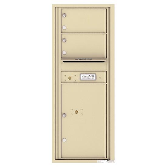 Load image into Gallery viewer, 4C12S-02 - 2 Oversized Tenant Doors with 1 Parcel Locker and Outgoing Mail Compartment - 4C Wall Mount 12-High Mailboxes