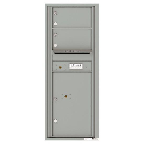 Load image into Gallery viewer, 4C12S-02 - 2 Oversized Tenant Doors with 1 Parcel Locker and Outgoing Mail Compartment - 4C Wall Mount 12-High Mailboxes