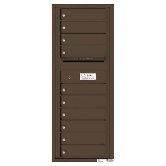 Load image into Gallery viewer, 4C12S-10 - 10 Tenant Doors with Outgoing Mail Compartment - 4C Wall Mount 12-High Mailboxes