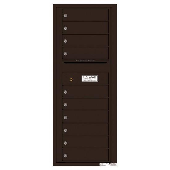 Load image into Gallery viewer, 4C12S-10 - 10 Tenant Doors with Outgoing Mail Compartment - 4C Wall Mount 12-High Mailboxes