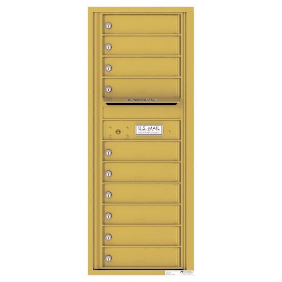 Load image into Gallery viewer, 4C12S-10 - 10 Tenant Doors with Outgoing Mail Compartment - 4C Wall Mount 12-High Mailboxes