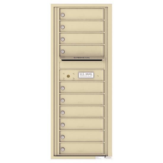 Load image into Gallery viewer, 4C12S-10 - 10 Tenant Doors with Outgoing Mail Compartment - 4C Wall Mount 12-High Mailboxes