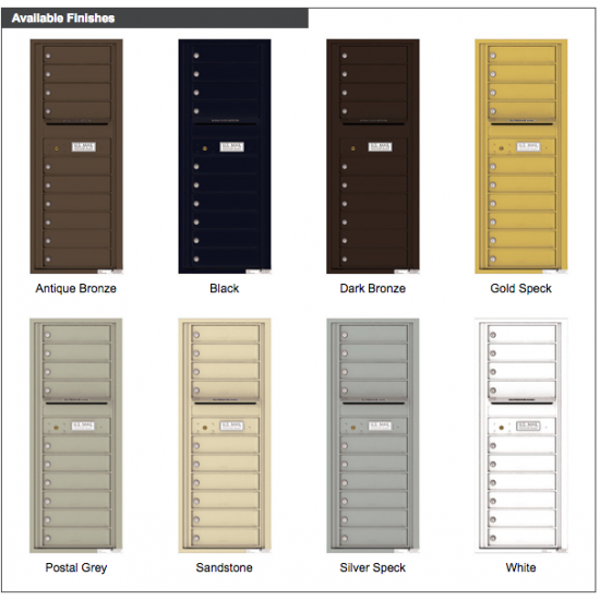 Load image into Gallery viewer, 4C12S-10 - 10 Tenant Doors with Outgoing Mail Compartment - 4C Wall Mount 12-High Mailboxes