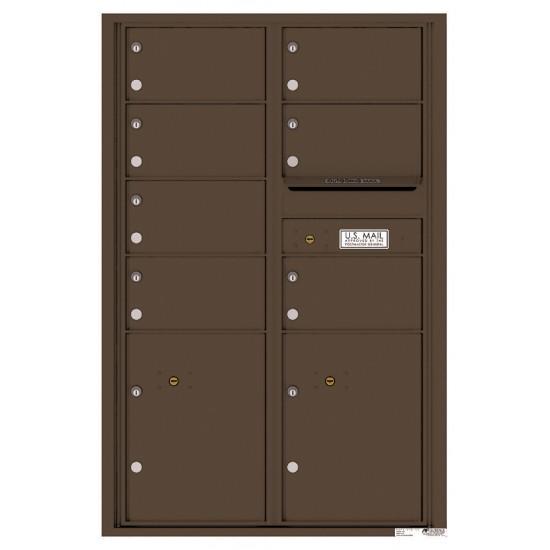 Load image into Gallery viewer, 4C13D-07 - 7 Oversized Tenant Doors with 2 Parcel Lockers and Outgoing Mail Compartment - 4C Wall Mount 13-High Mailboxes