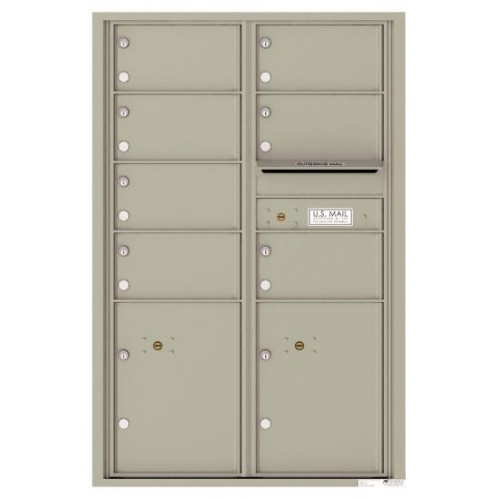 Load image into Gallery viewer, 4C13D-07 - 7 Oversized Tenant Doors with 2 Parcel Lockers and Outgoing Mail Compartment - 4C Wall Mount 13-High Mailboxes