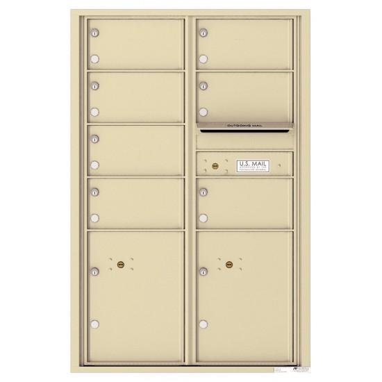 Load image into Gallery viewer, 4C13D-07 - 7 Oversized Tenant Doors with 2 Parcel Lockers and Outgoing Mail Compartment - 4C Wall Mount 13-High Mailboxes