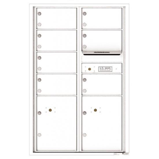 Load image into Gallery viewer, 4C13D-07 - 7 Oversized Tenant Doors with 2 Parcel Lockers and Outgoing Mail Compartment - 4C Wall Mount 13-High Mailboxes