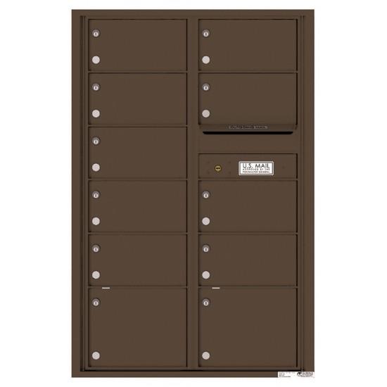 Load image into Gallery viewer, 4C13D-11 - 11 Oversized Tenant Doors and Outgoing Mail Compartment - 4C Wall Mount 13-High Mailboxes