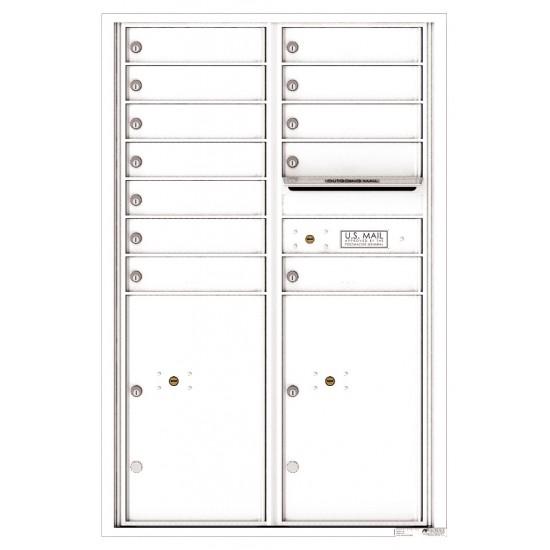 Load image into Gallery viewer, 4C13D-12 - 12 Tenant Doors with 2 Parcel Lockers and Outgoing Mail Compartment - 4C Wall Mount 13-High Mailboxes