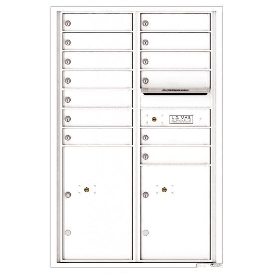 Load image into Gallery viewer, 4C13D-13 - 13 Tenant Doors with 2 Parcel Lockers and Outgoing Mail Compartment - 4C Wall Mount 13-High Mailboxes