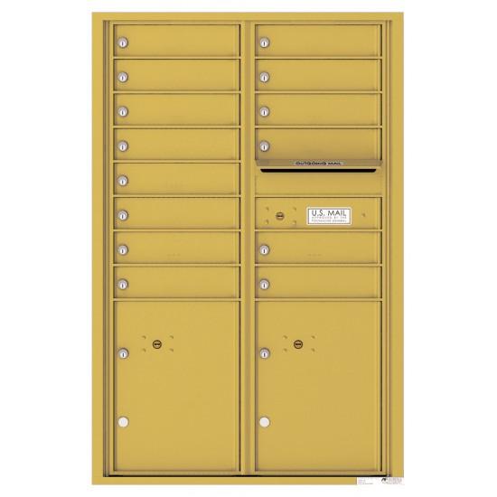 Load image into Gallery viewer, 4C13D-14 - 14 Tenant Doors with 2 Parcel Lockers and Outgoing Mail Compartment - 4C Wall Mount 13-High Mailboxes