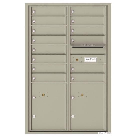 Load image into Gallery viewer, 4C13D-14 - 14 Tenant Doors with 2 Parcel Lockers and Outgoing Mail Compartment - 4C Wall Mount 13-High Mailboxes