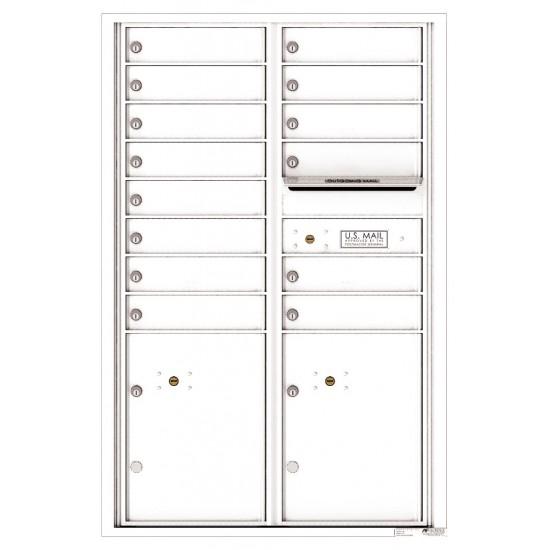 Load image into Gallery viewer, 4C13D-14 - 14 Tenant Doors with 2 Parcel Lockers and Outgoing Mail Compartment - 4C Wall Mount 13-High Mailboxes