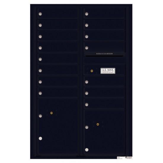 Load image into Gallery viewer, 4C13D-15 - 15 Tenant Doors with 2 Parcel Lockers and Outgoing Mail Compartment - 4C Wall Mount 13-High Mailboxes
