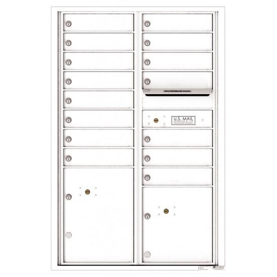 Load image into Gallery viewer, 4C13D-15 - 15 Tenant Doors with 2 Parcel Lockers and Outgoing Mail Compartment - 4C Wall Mount 13-High Mailboxes