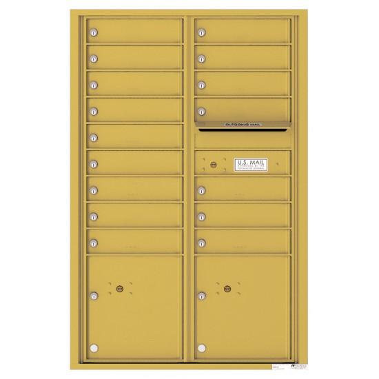 Load image into Gallery viewer, 4C13D-16 - 16 Tenant Doors with 2 Parcel Lockers and Outgoing Mail Compartment - 4C Wall Mount 13-High Mailboxes
