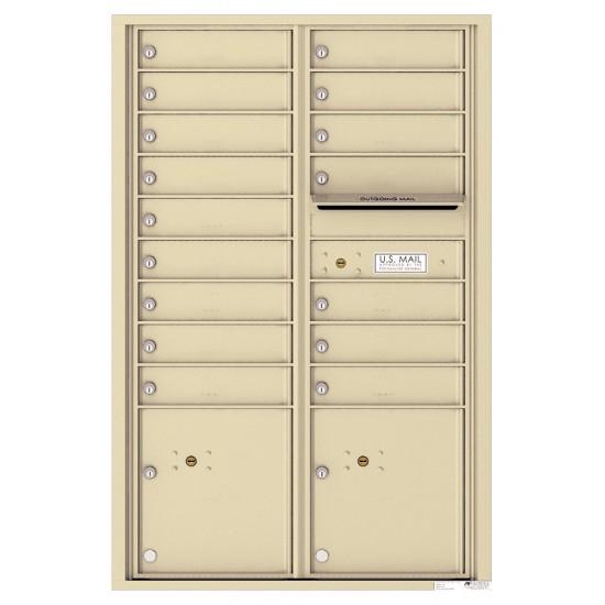 Load image into Gallery viewer, 4C13D-16 - 16 Tenant Doors with 2 Parcel Lockers and Outgoing Mail Compartment - 4C Wall Mount 13-High Mailboxes