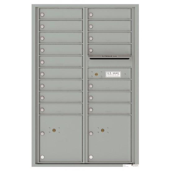 Load image into Gallery viewer, 4C13D-16 - 16 Tenant Doors with 2 Parcel Lockers and Outgoing Mail Compartment - 4C Wall Mount 13-High Mailboxes