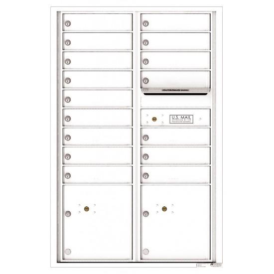Load image into Gallery viewer, 4C13D-16 - 16 Tenant Doors with 2 Parcel Lockers and Outgoing Mail Compartment - 4C Wall Mount 13-High Mailboxes