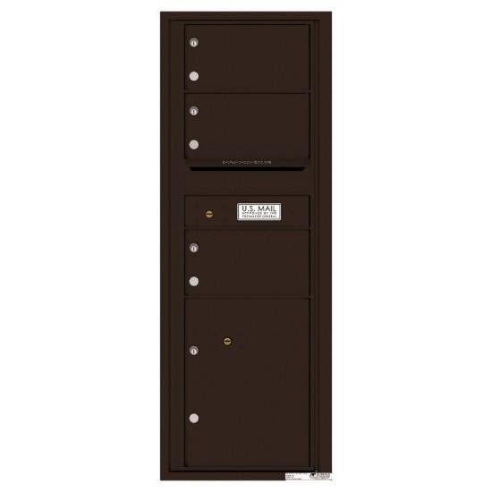 Load image into Gallery viewer, 4C13S-03 - 3 Oversized Tenant Doors with 1 Parcel Locker and Outgoing Mail Compartment - 4C Wall Mount 13-High Mailboxes