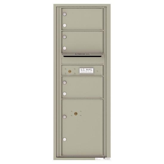 Load image into Gallery viewer, 4C13S-03 - 3 Oversized Tenant Doors with 1 Parcel Locker and Outgoing Mail Compartment - 4C Wall Mount 13-High Mailboxes