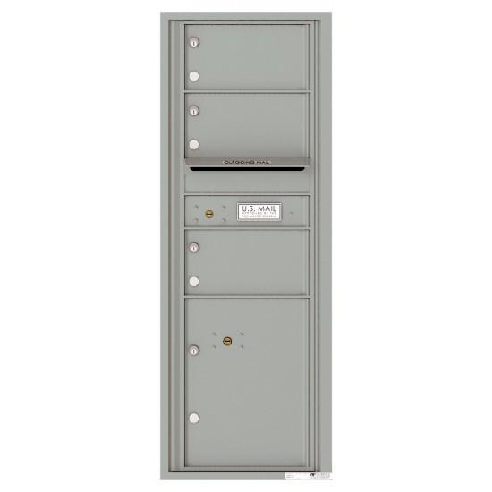 Load image into Gallery viewer, 4C13S-03 - 3 Oversized Tenant Doors with 1 Parcel Locker and Outgoing Mail Compartment - 4C Wall Mount 13-High Mailboxes