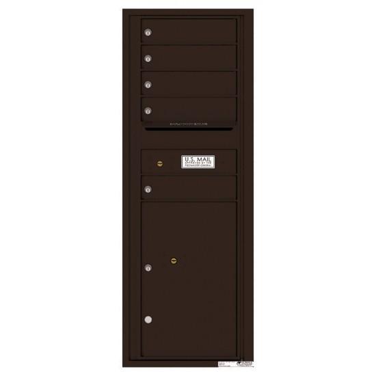 Load image into Gallery viewer, 4C13S-05 - 5 Tenant Doors with 1 Parcel Locker and Outgoing Mail Compartment - 4C Wall Mount 13-High Mailboxes