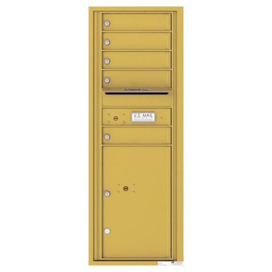 Load image into Gallery viewer, 4C13S-05 - 5 Tenant Doors with 1 Parcel Locker and Outgoing Mail Compartment - 4C Wall Mount 13-High Mailboxes