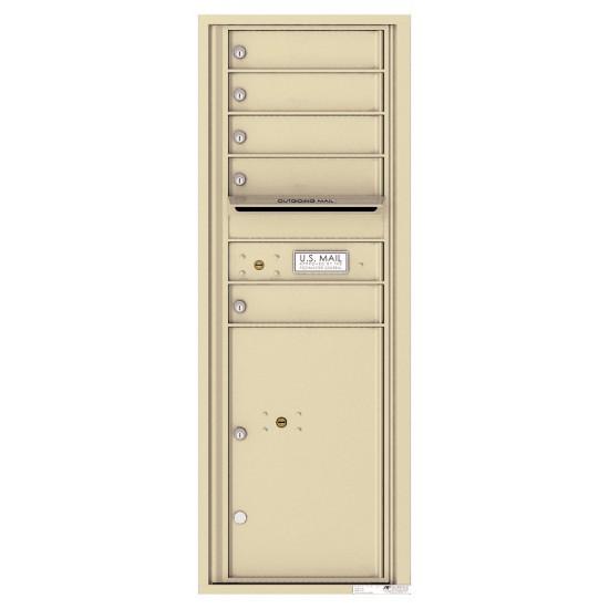 Load image into Gallery viewer, 4C13S-05 - 5 Tenant Doors with 1 Parcel Locker and Outgoing Mail Compartment - 4C Wall Mount 13-High Mailboxes