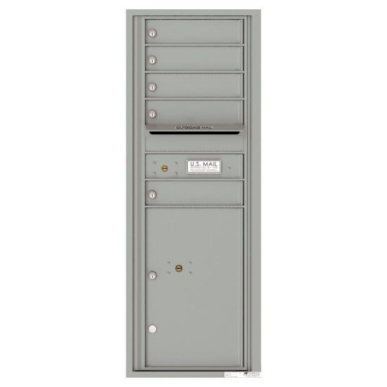 Load image into Gallery viewer, 4C13S-05 - 5 Tenant Doors with 1 Parcel Locker and Outgoing Mail Compartment - 4C Wall Mount 13-High Mailboxes