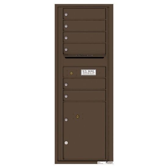 Load image into Gallery viewer, 4C13S-06 - 6 Tenant Doors with 1 Parcel Locker and Outgoing Mail Compartment - 4C Wall Mount 13-High Mailboxes