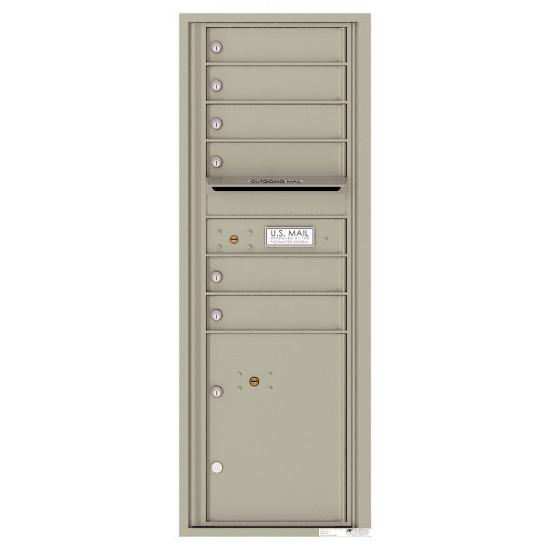 Load image into Gallery viewer, 4C13S-06 - 6 Tenant Doors with 1 Parcel Locker and Outgoing Mail Compartment - 4C Wall Mount 13-High Mailboxes