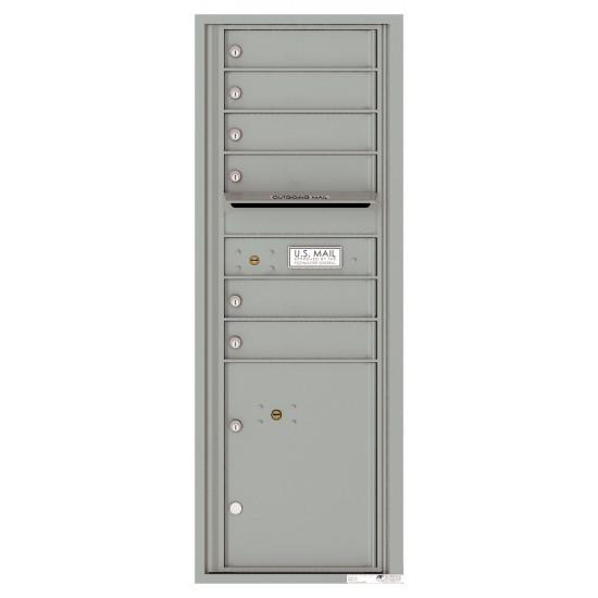 Load image into Gallery viewer, 4C13S-06 - 6 Tenant Doors with 1 Parcel Locker and Outgoing Mail Compartment - 4C Wall Mount 13-High Mailboxes