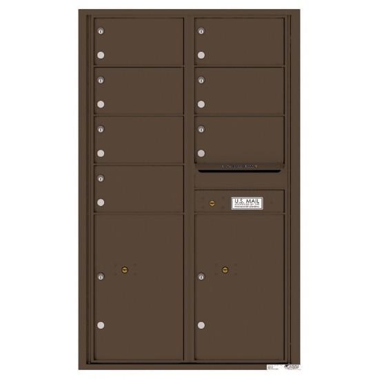 Load image into Gallery viewer, 4C14D-07 - 7 Oversized Tenant Doors with 2 Parcel Lockers and Outgoing Mail Compartment - 4C Wall Mount 14-High Mailboxes