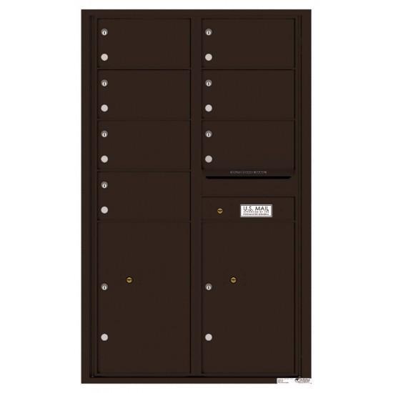 Load image into Gallery viewer, 4C14D-07 - 7 Oversized Tenant Doors with 2 Parcel Lockers and Outgoing Mail Compartment - 4C Wall Mount 14-High Mailboxes