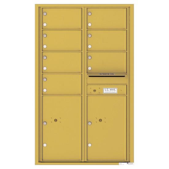 Load image into Gallery viewer, 4C14D-07 - 7 Oversized Tenant Doors with 2 Parcel Lockers and Outgoing Mail Compartment - 4C Wall Mount 14-High Mailboxes