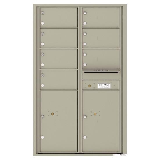 Load image into Gallery viewer, 4C14D-07 - 7 Oversized Tenant Doors with 2 Parcel Lockers and Outgoing Mail Compartment - 4C Wall Mount 14-High Mailboxes