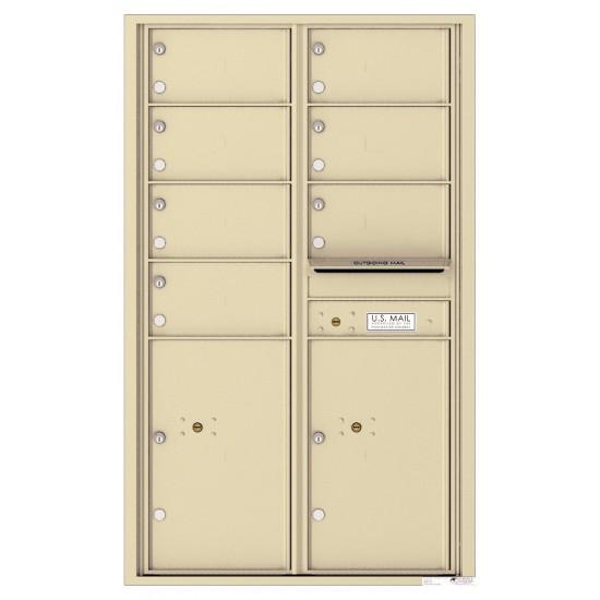 Load image into Gallery viewer, 4C14D-07 - 7 Oversized Tenant Doors with 2 Parcel Lockers and Outgoing Mail Compartment - 4C Wall Mount 14-High Mailboxes