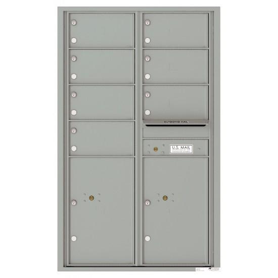 Load image into Gallery viewer, 4C14D-07 - 7 Oversized Tenant Doors with 2 Parcel Lockers and Outgoing Mail Compartment - 4C Wall Mount 14-High Mailboxes