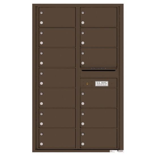 Load image into Gallery viewer, 4C14D-13 - 13 Oversized Tenant Doors and Outgoing Mail Compartment - 4C Wall Mount 14-High Mailboxes