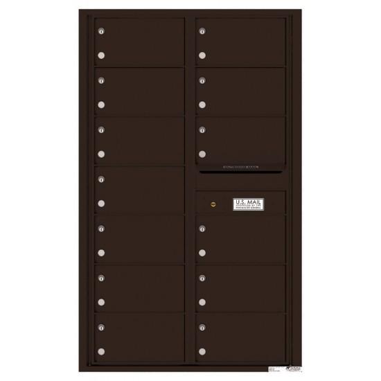 Load image into Gallery viewer, 4C14D-13 - 13 Oversized Tenant Doors and Outgoing Mail Compartment - 4C Wall Mount 14-High Mailboxes