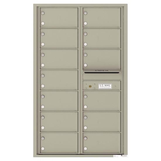 Load image into Gallery viewer, 4C14D-13 - 13 Oversized Tenant Doors and Outgoing Mail Compartment - 4C Wall Mount 14-High Mailboxes