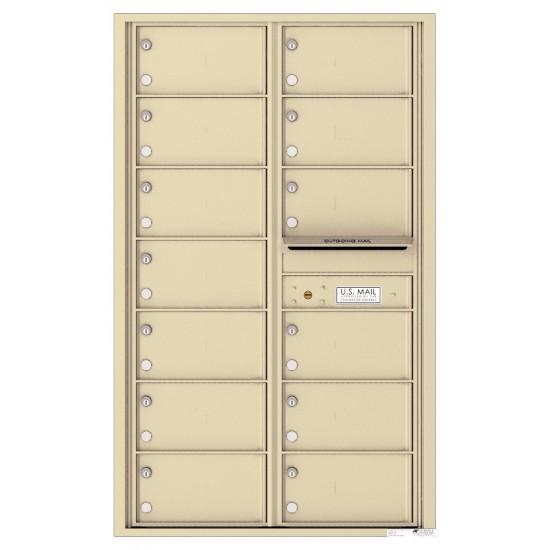 Load image into Gallery viewer, 4C14D-13 - 13 Oversized Tenant Doors and Outgoing Mail Compartment - 4C Wall Mount 14-High Mailboxes