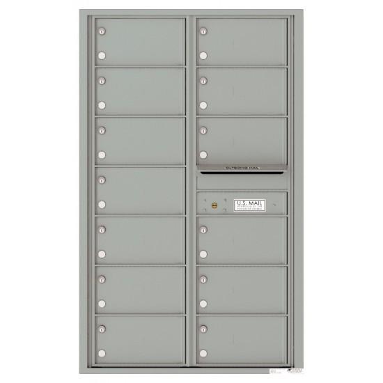 Load image into Gallery viewer, 4C14D-13 - 13 Oversized Tenant Doors and Outgoing Mail Compartment - 4C Wall Mount 14-High Mailboxes