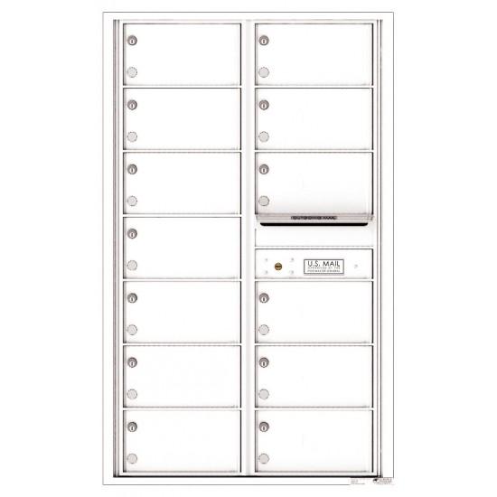 Load image into Gallery viewer, 4C14D-13 - 13 Oversized Tenant Doors and Outgoing Mail Compartment - 4C Wall Mount 14-High Mailboxes