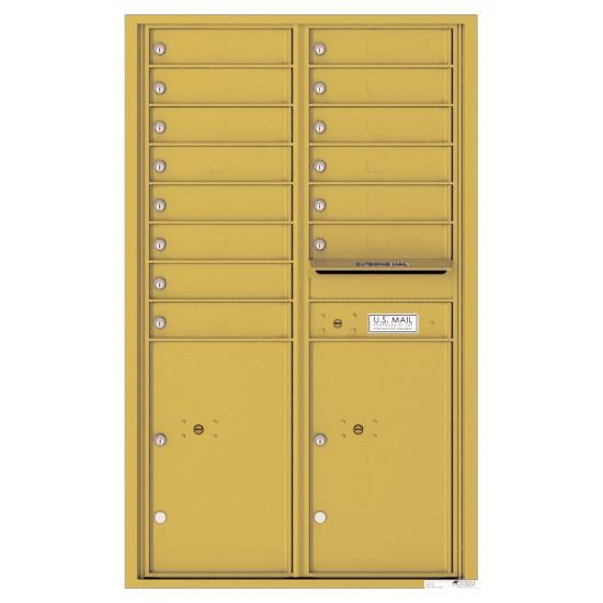Load image into Gallery viewer, 4C14D-14 - 14 Tenant Doors with 2 Parcel Lockers and Outgoing Mail Compartment - 4C Wall Mount 14-High Mailboxes
