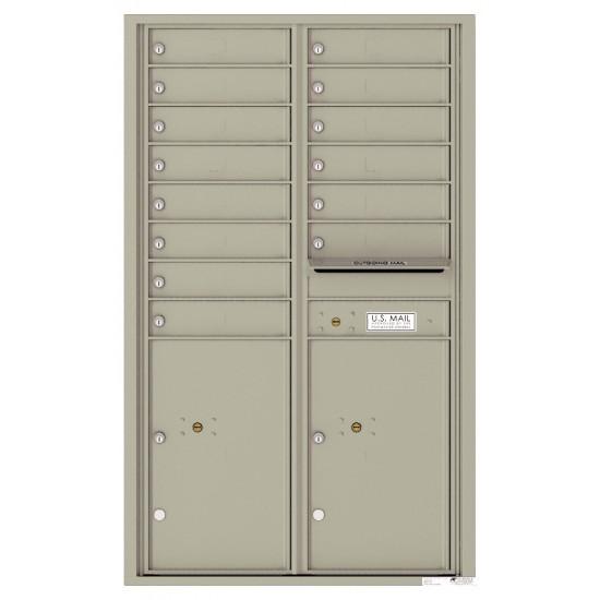 Load image into Gallery viewer, 4C14D-14 - 14 Tenant Doors with 2 Parcel Lockers and Outgoing Mail Compartment - 4C Wall Mount 14-High Mailboxes