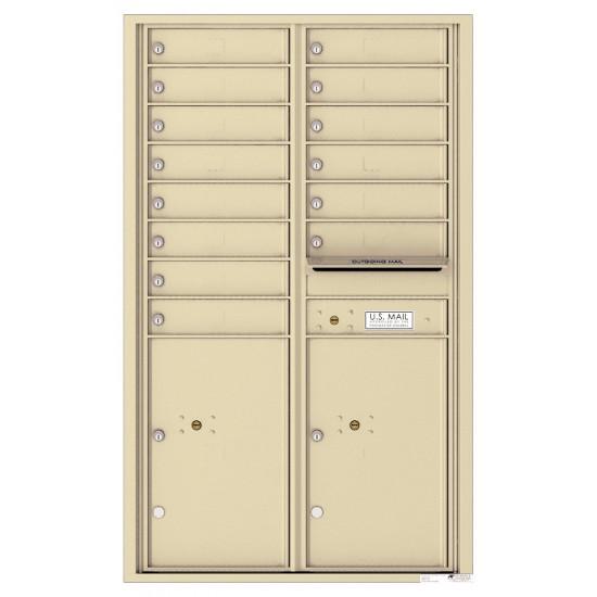 Load image into Gallery viewer, 4C14D-14 - 14 Tenant Doors with 2 Parcel Lockers and Outgoing Mail Compartment - 4C Wall Mount 14-High Mailboxes